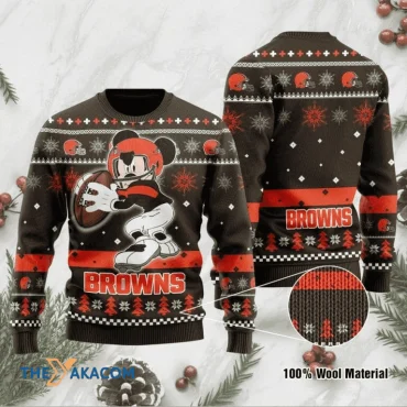 Cleveland Browns Mickey Blitz Ugly Christmas Sweater