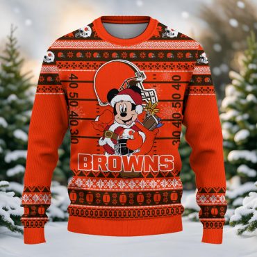 Cleveland Browns Mickey Gift Play Ugly Christmas Sweater