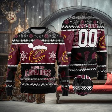 Cleveland Cavaliers Snowy Court Clash Ugly Christmas Sweater