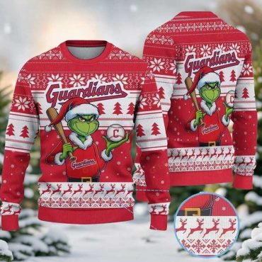Cleveland Guardians Grinch Baseball Ugly Christmas Sweater