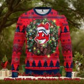 Cleveland Guardians Santa Hat Ugly Christmas Sweater