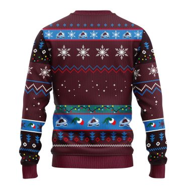 Colorado Avalanche 12 Grinch Xmas Day Ugly Christmas Sweater