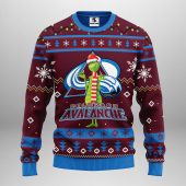 Colorado Avalanche Funny Grinch Ugly Christmas Sweater - TeeUgly