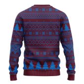 Colorado Avalanche Grinch Hug Ugly Christmas Sweater Back - TeeUgly