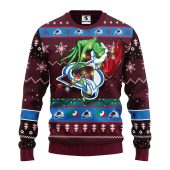 Colorado Avalanche Grinch Ugly Christmas Sweater - TeeUgly