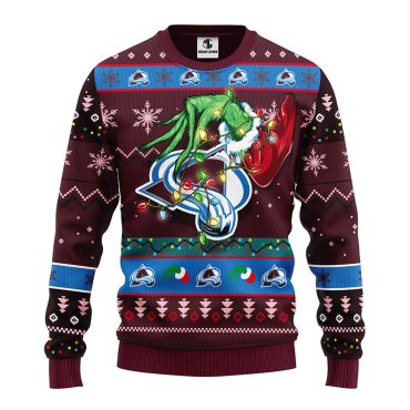 Colorado Avalanche Grinch Ugly Christmas Sweater