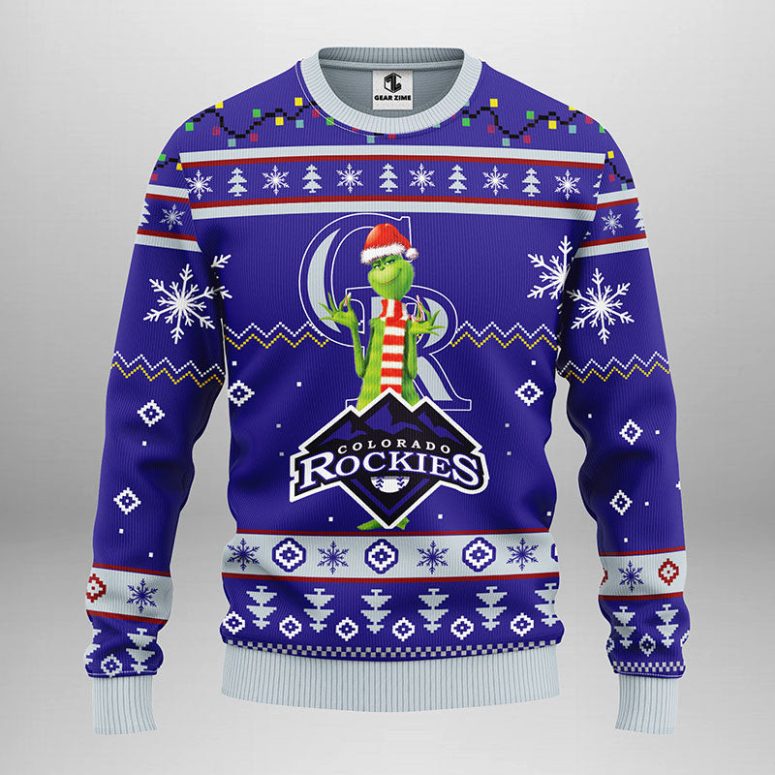 Colorado Rockies Funny Grinch Ugly Christmas Sweater