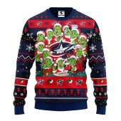 Columbus Blue Jackets 12 Grinch Xmas Day Ugly Christmas Sweater - TeeUgly