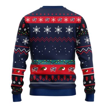 Columbus Blue Jackets 12 Grinch Xmas Day Ugly Christmas Sweater