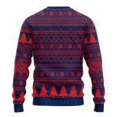 Columbus Blue Jackets Grinch Hug Ugly Christmas Sweater Back - TeeUgly