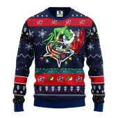 Columbus Blue Jackets Grinch Ugly Christmas Sweater - TeeUgly