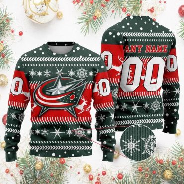 Columbus Blue Jackets Holiday Cheers Ugly Christmas Sweater