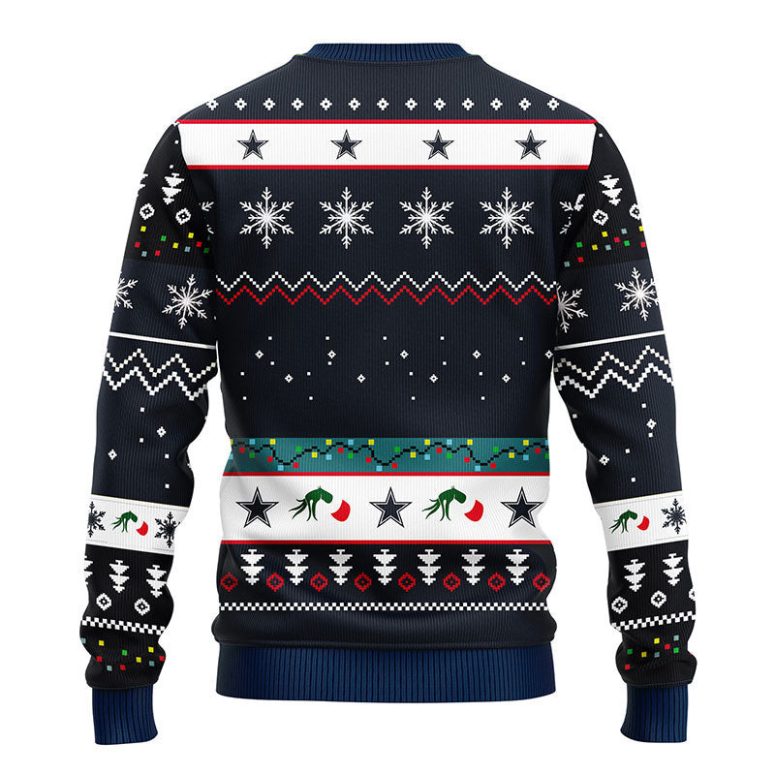 Dallas Cowboys 12 Grinch Xmas Day Ugly Christmas Sweater