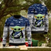 Dallas Cowboys Baby Yoda Playmaker Ugly Christmas Sweater