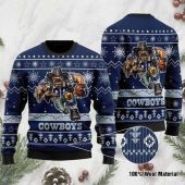 Dallas Cowboys Beast Mode Blitz Ugly Christmas Sweater