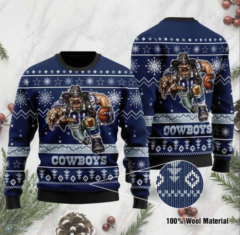 Dallas Cowboys Beast Mode Blitz Ugly Christmas Sweater