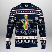 Dallas Cowboys Funny Grinch Ugly Christmas Sweater - TeeUgly