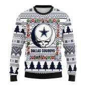 Dallas Cowboys Grateful Dead Ugly Christmas Sweater - TeeUgly