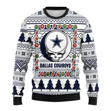 Dallas Cowboys Grateful Dead Ugly Christmas Sweater