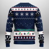 Dallas Cowboys Grinch Hand Ugly Christmas Sweater Back - TeeUgly
