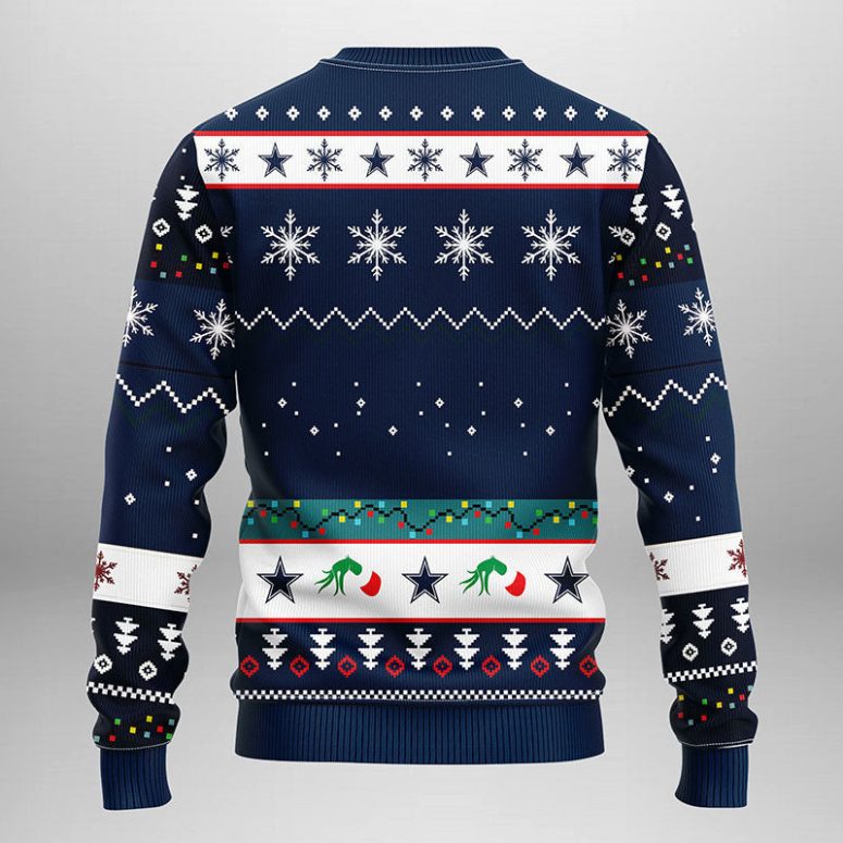 Dallas Cowboys Grinch Hand Ugly Christmas Sweater
