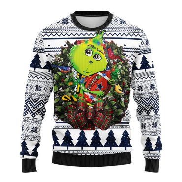 Dallas Cowboys Grinch Hug Ugly Christmas Sweater