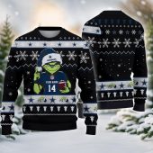 Dallas Cowboys Grinch Jersey Toss Ugly Christmas Sweater - TeeUgly