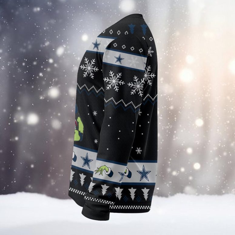 Dallas Cowboys Grinch Jersey Toss Ugly Christmas Sweater