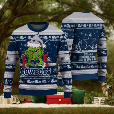 Dallas Cowboys Grinch Love Ugly Christmas Sweater