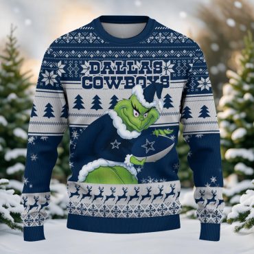 Dallas Cowboys Grinch Stare Ugly Christmas Sweater
