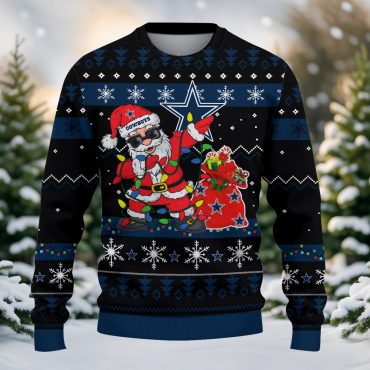 Dallas Cowboys Light-Up Santa Ugly Christmas Sweater