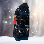 Dallas Cowboys Light Up Santa Ugly Christmas Sweater Left - TeeUgly