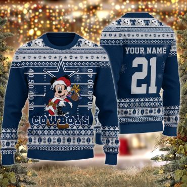 Dallas Cowboys Mickey Touchdown Ugly Christmas Sweater