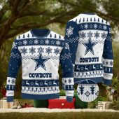 Dallas Cowboys Snowflake Star Ugly Christmas Sweater
