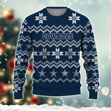 Dallas Cowboys Star Navy White Ugly Christmas Sweater