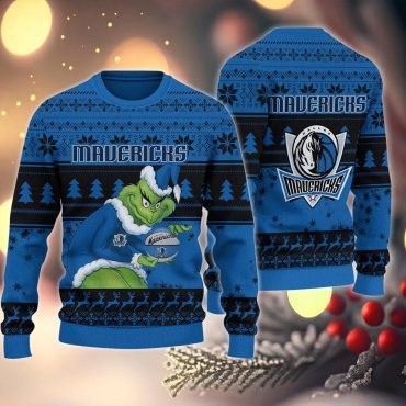 Dallas Mavericks Grinch Stolen Ugly Christmas Sweater