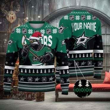 Dallas Stars Holiday Hero Ugly Christmas Sweater
