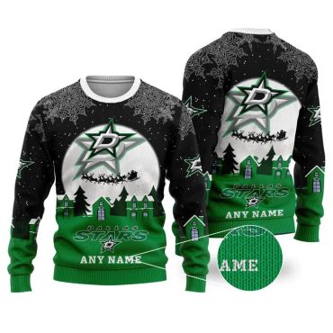 Dallas Stars Santa's Sleigh Ride Ugly Christmas Sweater