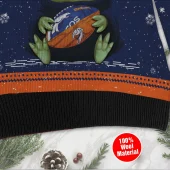Denver Broncos Baby Yoda Force Fan Ugly Christmas Sweater Below - TeeUgly