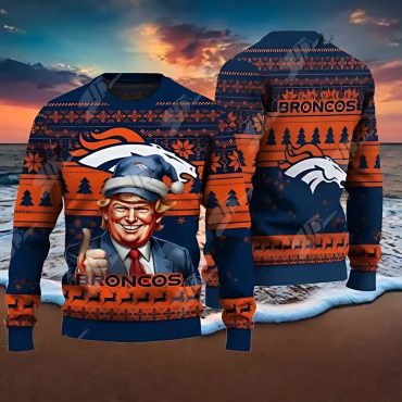 Denver Broncos Christmas Donald Trump Ugly Christmas Sweater