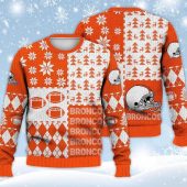 Denver Broncos Christmas Pattern Ugly Christmas Sweater