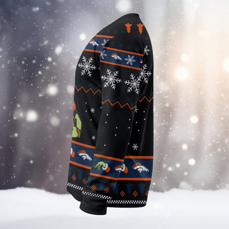 Denver Broncos Grinch Game Day Ugly Christmas Sweater