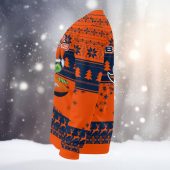 Denver Broncos Grinch Holiday Heist Ugly Christmas Sweater Left - TeeUgly