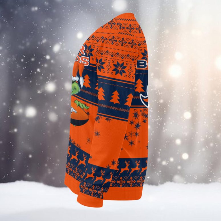 Denver Broncos Grinch Holiday Heist Ugly Christmas Sweater