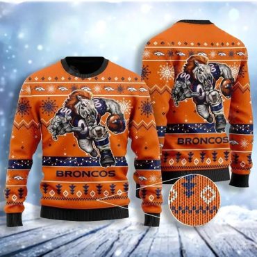 Denver Broncos Mascot Ugly Christmas Sweater