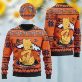 Denver Broncos Pooh Bear Cuddle Ugly Christmas Sweater