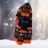 Denver Broncos Santa Dab Party Ugly Christmas Sweater Left - TeeUgly