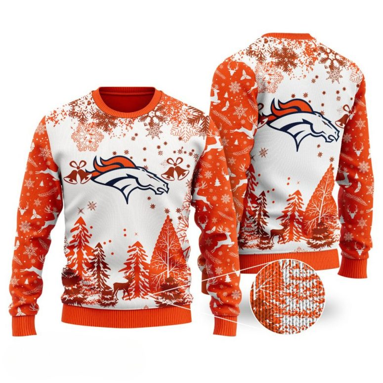 Denver Broncos Winter Forest Magic Ugly Christmas Sweater