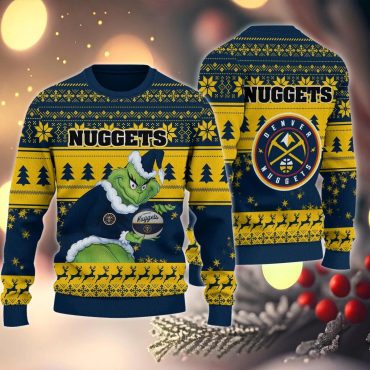 Denver Nuggets Grinch Stolen Ugly Christmas Sweater