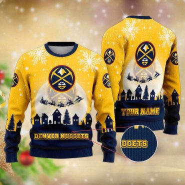 Denver Nuggets Sleigh Ride Dunk Ugly Christmas Sweater